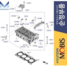 mobis head cylinder engine t-gdi g4kl hyundai kia 2017-23